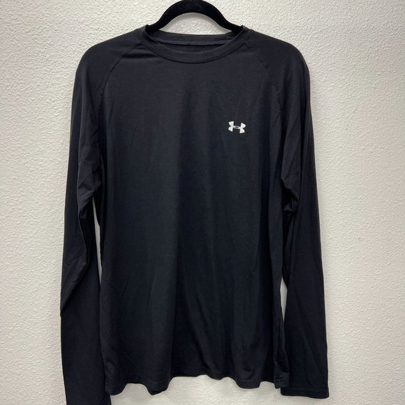 Under Armour long sleeve mens black crew neck top  Size: L - Picture 2 of 10